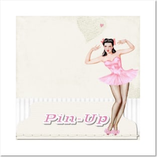 Vintage Pinup Girl Pin Up Retro Pin Up Girl Posters and Art